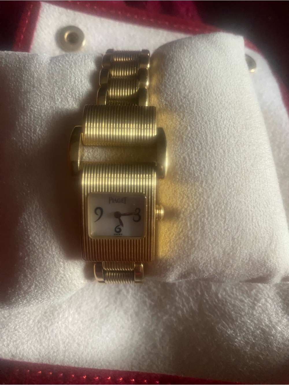 Piaget Gold Ribbed watch Bracelet Watch - real Gold